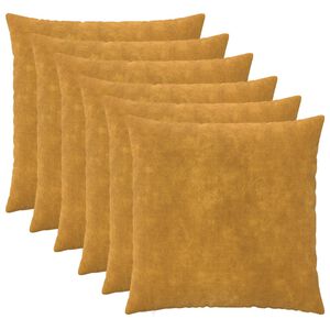 vidaXL Калъфка за възглавница 6 pcs HEERLEN Жълто 60 x 60 cm
