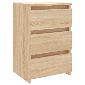 vidaXL Нощно шкафче, сонома дъб, 40x35x62,5 см, инженерно дърво