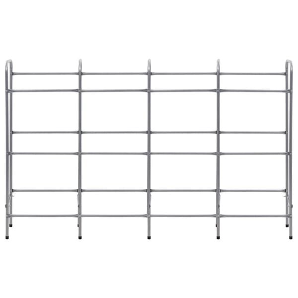 vidaXL Стелаж за съхранение за 12 щайги сребрист 190x33x116 см стомана