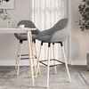 vidaXL Бар табуретки, 2 бр, светлосиви, текстил