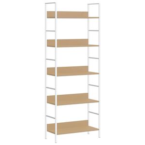 vidaXL Библиотека с 5 рафта, дъб, 60x27,6x158,5 см, инженерно дърво