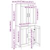 vidaXL Висок шкаф Дъб 69,5 x 34 x 90 см Инженерно дърво