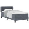 vidaXL Легло с пружинирана основа Тъмносив 90 x 190 cm Кадифе