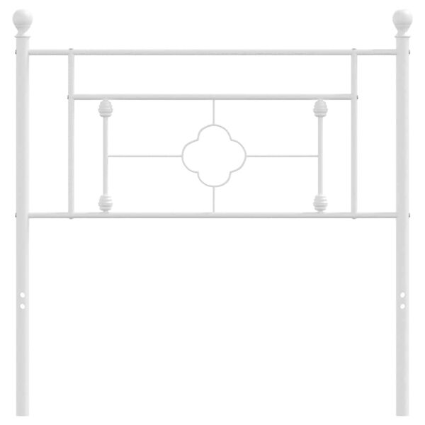 vidaXL Метална резервна табла за легло, бяла, 90 см