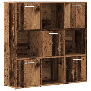 vidaXL Рафт за книги от старо дърво 90x28x90 cm Инженерна дървесина