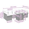 vidaXL Градински Софа Комплект с възглавница 8 pcs Бежово Полиратан