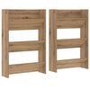 vidaXL Шкаф за обувки 2 бр. 60 x 18 x 90 см Инженерна дървесина Дъб