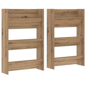 vidaXL Шкаф за обувки 2 бр. 60 x 18 x 90 см Инженерна дървесина