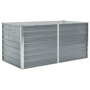 vidaXL Повдигната градинска леха 160 x 80 x 77 см поцинкована стомана