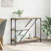 vidaXL Конзолна маса Дъб 88,5 x 30 x 75 см Инженерно дърво