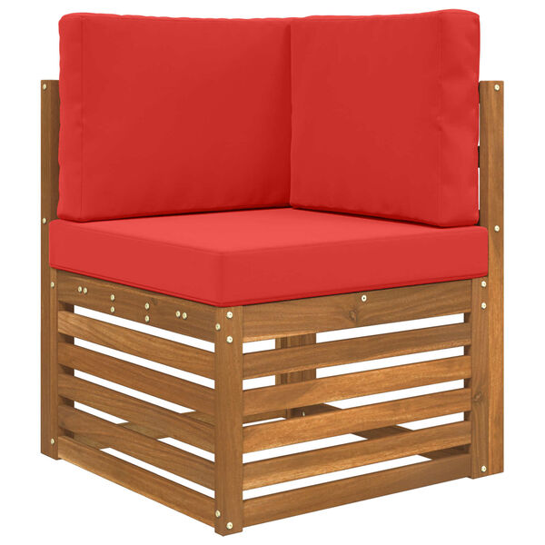 vidaXL Възглавница за диван на открито 3 pcs Червено Полиестер