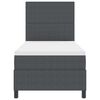 vidaXL Легло с пружинирана основа Тъмно сиво и бяло 193 x 90 x 128 см