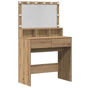 vidaXL Тоалетка Дъб 80 x 41 x 134,5 см Инженерна дървесина