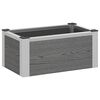 vidaXL Градинска повдигната леха Сиво 50 x 30 x 22 см WPC и алуминий