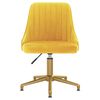 vidaXL Въртящи се трапезни столове, 6 бр, жълти, кадифе