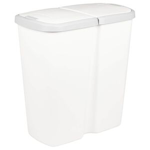 vidaXL Кош за боклук Бяло 48,5 x 28 x 51 см ПП