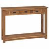 vidaXL Конзолна маса Натурално 110 x 30 x 80 см Солидно тиково дърво
