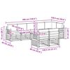vidaXL Комплекти дивани 8 pcs Натурален и Бежов Солидно акациево дърво
