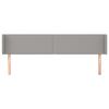 vidaXL Горна табла за легло с уши, светлосива, 183x16x78/88 см, плат