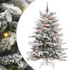 vidaXL Изкуствено коледно дърво с хингед Бяло 150 cm PE и PVC