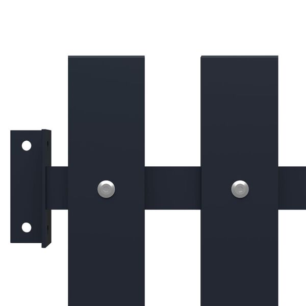 vidaXL Ограден панел, антрацит, 178x100 см, прахово боядисана стомана