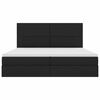 vidaXL Легло с място за съхранение и матрак Черно 200 x 200 cm