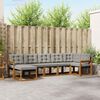 vidaXL Комплект дивани за открито 7 pcs Естествено и светло сиво