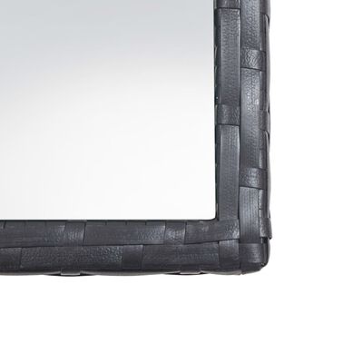vidaXL Градински комплект с възглавници, 4 части, черен полиратан
