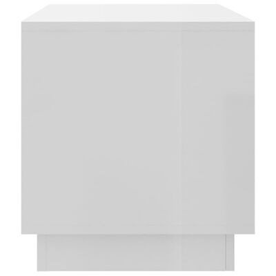 vidaXL ТВ шкаф, бял гланц, 102x41x44 см, ПДЧ