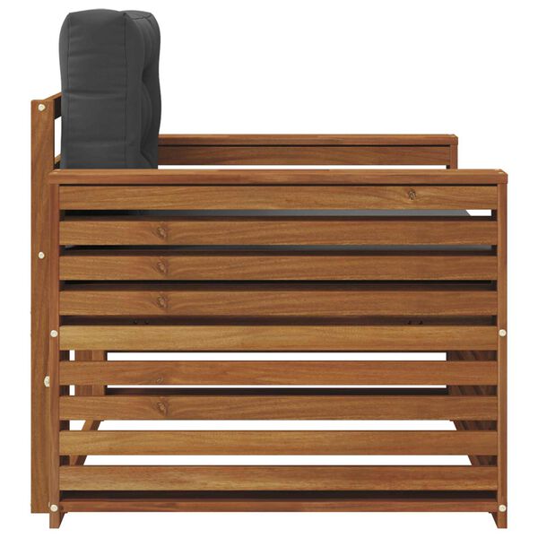 vidaXL Комплект дивани за открито Солидно акациево дърво и полиестер