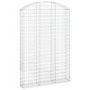vidaXL Дъговидна габионна кошница 150x30x220/240 см поцинковано желязо