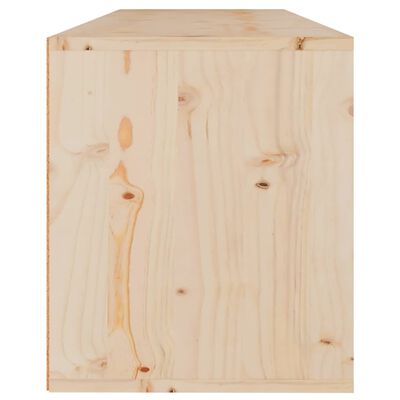 vidaXL Стенен шкаф, 100x30x35 см, борово дърво масив