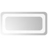 vidaXL LED огледало за баня Прозрачен 40 x 20 cm закалено стъкло