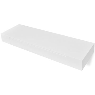 vidaXL Окачени стенни рафтове с чекмеджета, 2 бр, бели, 80 см