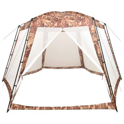 vidaXL Палатка за басейн, текстил, 500x433x250 см, камуфлаж