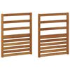 vidaXL Подлакътници 2 pcs Кафяво 59 x 4 x 73 см Инженерно дърво