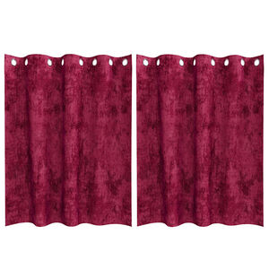 vidaXL Кадифени завеси С завеси 2 pcs Виненочервен 140 x 140 cm Кадифе