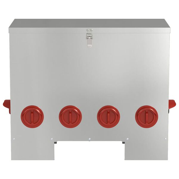 vidaXL Кокошарник Сребрист 60,5 x 29 x 51 см Галванизирана стомана