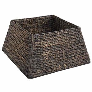 vidaXL Коло за коледно дърво Квадратна Черно 50 x 50 x 25 cm