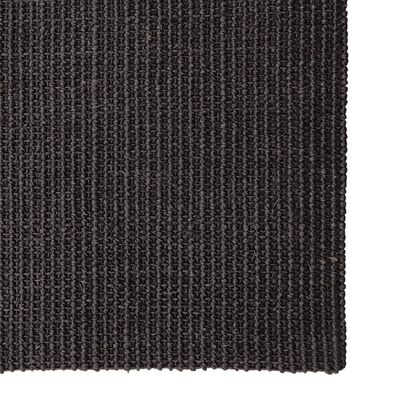 vidaXL Килимче от сизал за стълб за драскане, черно, 66x200 см