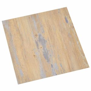 vidaXL Самозалепващи дъски за настилка Кафяв и сив 30,5 x 30,5 см