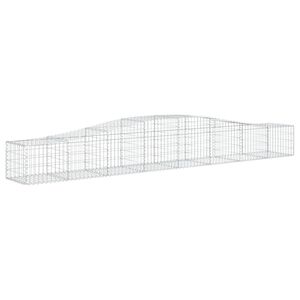 vidaXL Дъговидна габионна кошница 400x50x40/60 см поцинковано желязо