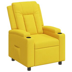 vidaXL Разтегателен стол Светло жълто 75 x 95 x 100 cm Текстил