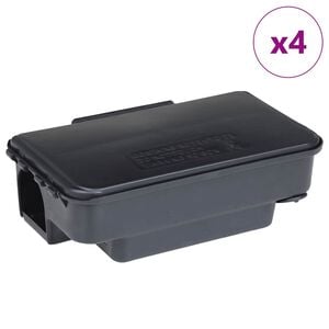 vidaXL Капани за мишки, 4 бр., черни, 22x12,5x7,5 см