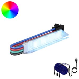 vidaXL LED лента 2 бр. Черна и Многоцветна Мед и пластмаса
