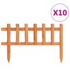 vidaXL Ниски огради за лехи, 10 бр, чам, 4,4 м