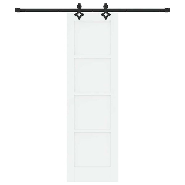 vidaXL Преплъзваща се врата Бял и черен 61 x 198,5 см