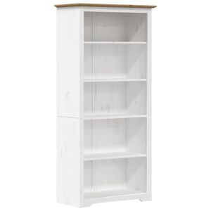 vidaXL Етажерка за книги BODO кафява 82x40x173 см бор масив 5 нива