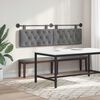 vidaXL Висяща табла Тъмен сив 170 x 55 x 7 см Кадифе