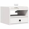 vidaXL Нощно шкафче Бяло 38 x 36 x 29,5 см Борово дърво масив